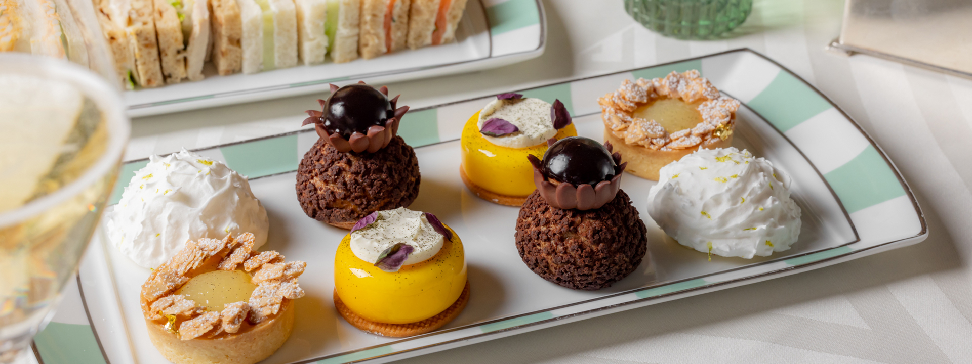 A selection of cakes for Afternoon Tea at The Foyer and Reading Room.